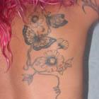 Flowers and Butterflies Back Tattoo