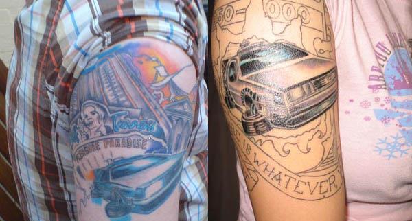 back to the future delorean tattoos 80s Tattoos That Are Totally Rad