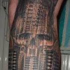 Biomechanical Leg Tattoo