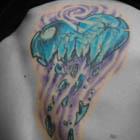 Shattered Blue Heart Tattoo