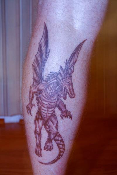 humanoid dragon tattoo 400x600 Humanoid Dragon Tattoo