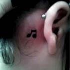 Music (Note) To My Ear Tattoo