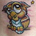 Cute Baby Owl Tattoo