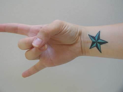 rockin turquoise nautical star tattoo Rockin Turquoise Nautical Star Tattoo