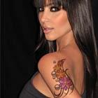 Kim Kardashian Floral Tattoo