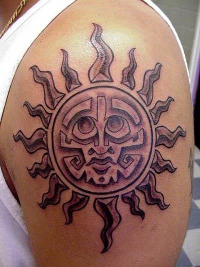 aztec sun stone carving tattoo Aztec Sun Stone Carving tattoo