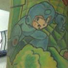Retro Gaming Mega Man and Mario Tattoo Sleeve