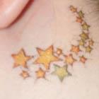 Yellow and Green Stars Tattoo