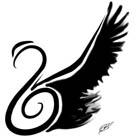 Black Wings Swan Tattoo Flash by 1estel
