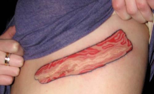 raw bacon rib tattoo Bacon Tattoos Are Good For Me