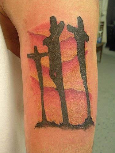 jesus on the cross silhouette tattoo Jesus on the Cross Tattoo