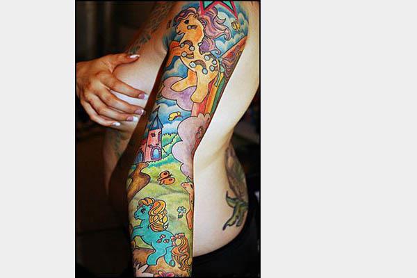 my little pony sleeve tattoo 80s Tattoos That Are Totally Rad