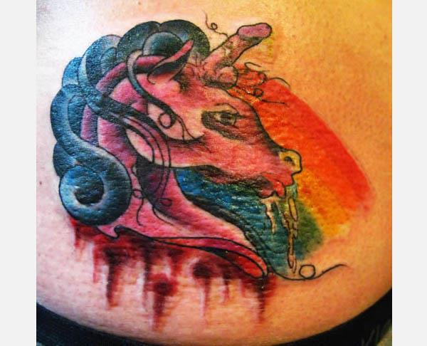 penicorn tattoo Unbelievably Weird Unicorn Tattoos