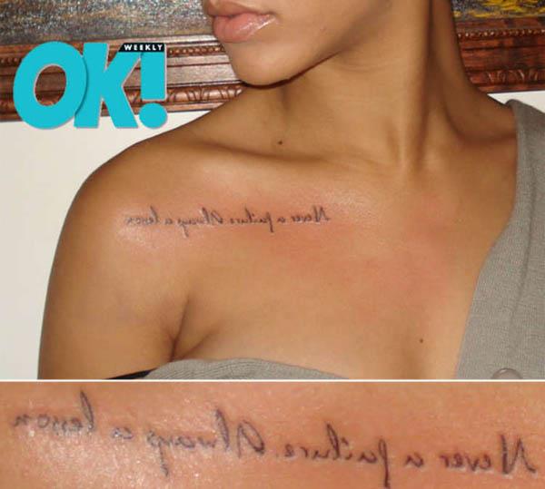 rihanna never a failure tattoo Rihanna Never a Failure Tattoo