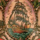 Navy Ship Anchor Portraits Tattoo
