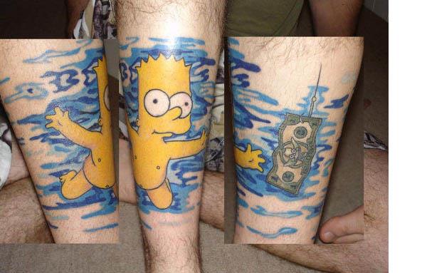 Bart Nevermind Tattoo Celebrate 20 Years of The Simpsons with 20 Tattoos