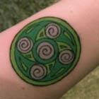Green Celtic Swirl Tattoo