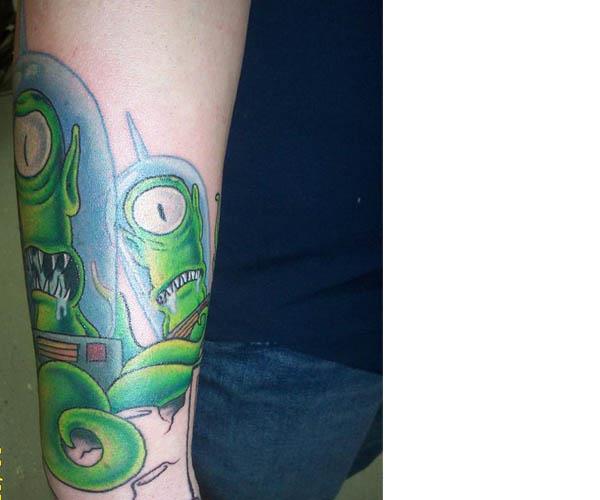 Kang and Kodos Tattoo Celebrate 20 Years of The Simpsons with 20 Tattoos