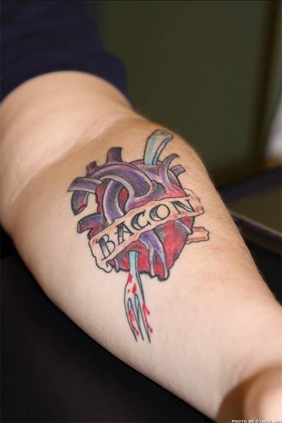 bacon heart fork tattoo Bacon Heart Tattoo