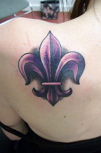 purple fleur de lis tattoo design Girly Fleur De Lis Tattoo