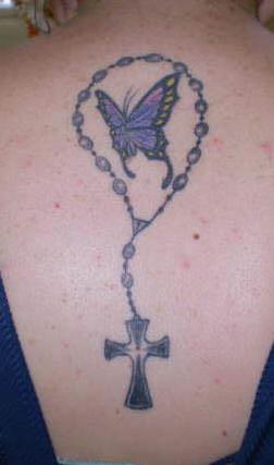 rosary butterfly tattoo Rosary Butterfly Tattoo