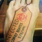 Infected Toe Tag Tattoo
