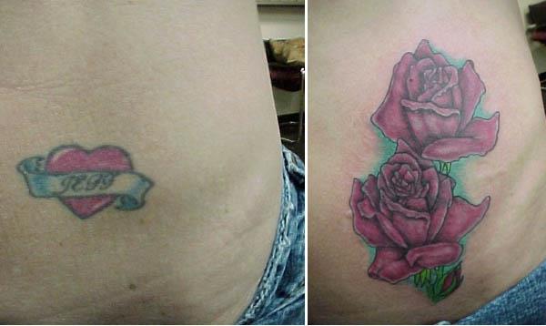 jeff heart roses cover up tattoo Clever Cover Up Tattoos After The Break Up