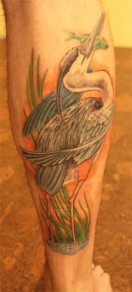 blue heron bird tattoo Blue Heron Bird Tattoo