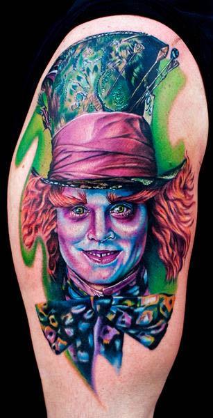 tim burton mad hatter tattoo Ink in Wonderland: 25 Mad Alice in Wonderland Tattoos