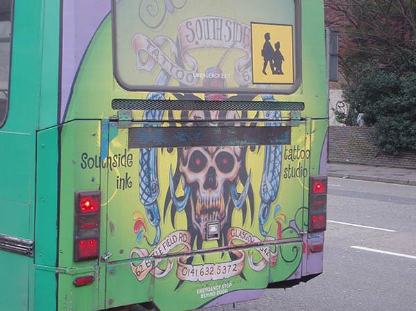 City bus rejects ad for tattoo shop City Rejects Tattoo Shop Ad for Bus