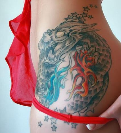 fire water dragon tattoo Fire & Water Dragon Tattoo