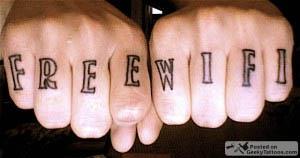 free wifi knuckle tattoos Free Wi Fi Knuckle Tattoos
