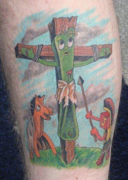 gumbi jesus tattoo OMG! WTF Jesus Tattoos