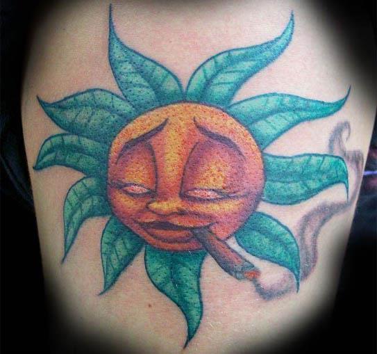 high sun tattoo Youd Have to Be High To Get These Tattoos