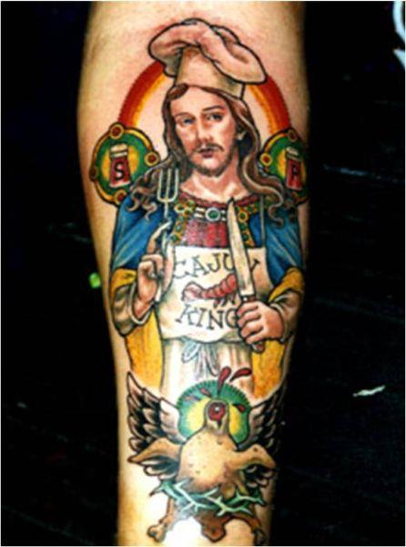 jesus cajun chef tattoo OMG! WTF Jesus Tattoos