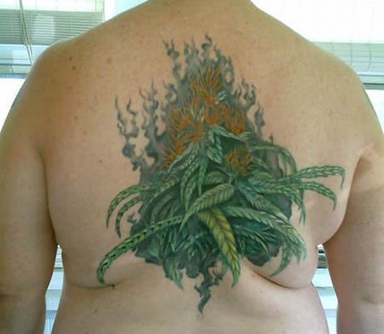 smoking weed backpiece Youd Have to Be High To Get These Tattoos