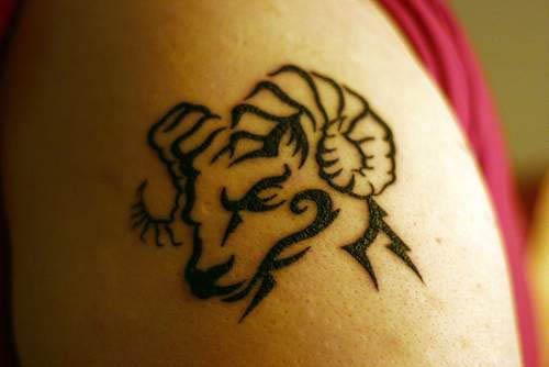 aries ram tribal tattoo Tribal Aries Ram Tattoo