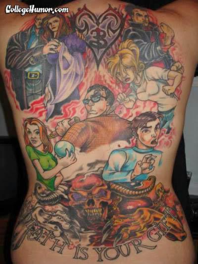 cartoon buffy vampire slayer back tattoo Buffy the Vampire Slayer Back Piece