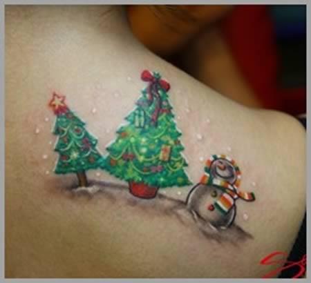 Christmas Scene Tattoo 17 Christmas Tattoos That You Have To See